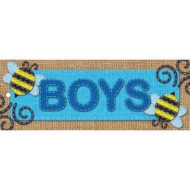 Burlap Boys Laminated 2-Sided Pass, 9" x 3.5"