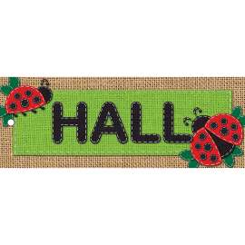 Burlap Hall Laminated 2-Sided Pass, 9" x 3.5"