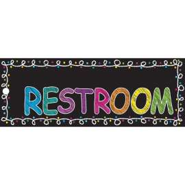 Chalk Restroom Laminated 2-Sided Pass, 9" x 3.5"