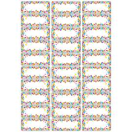 Magnetic Die-Cut Small Foam Nameplates & Labels, Confetti, 30 Pieces