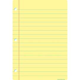 Smart Poly Chart, 13" x 19", Light Yellow Notebook Paper
