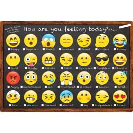Smart Poly Chart, 13" x 19", Emoji How Are You Feeling