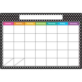 Smart Poly Chart, 13" x 19", B&W Polka Dots Calendar