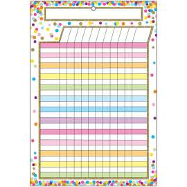 Smart Poly Chart, 13" x 19", Confetti Incentive, w/Grommet