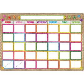 Smart Poly Chart, 13" x 19", Burlap Stitched Calendar