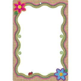 Smart Poly Chart, 13" x 19", Burlap Stitched Blank, w/Grommet