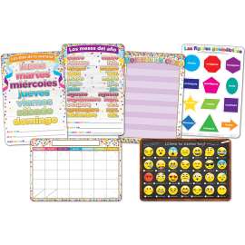 Smart Poly Spanish Classroom Charts, 13" x 19", Set of 6
