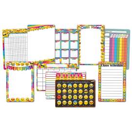 Smart Poly Emoji Classroom Charts, 13" x 19", Set of 10