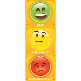 Smart Poly Clip Chart w/Grommet, 9" x 24", Stop Light Personal Behavior