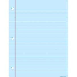 Smart Poly Big Light Blue Notebook Paper Chart, Dry-Erase Surface, 17" x 22"
