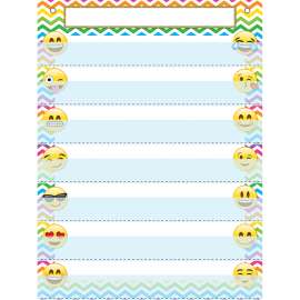 Smart Poly Pocket Chart, 18" x 24", 7 Pockets & 2 Grommets, Emoji