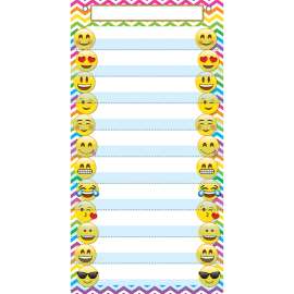 Smart Poly Pocket Chart, 13" x 25", 10 Pockets & 2 Grommets, Emoji