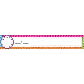 Pocket Chart Inserts, Scheduling/Sentence Strip Cards, 2" x 12", Burlap Stitched, Pack of 12