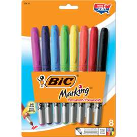 Marking Permanent Marker Fashion Colors Fine Point, 8 Pack