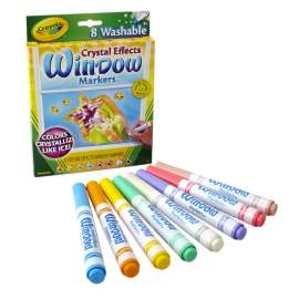 Washable Crystal Effects Window Markers, 8 Count