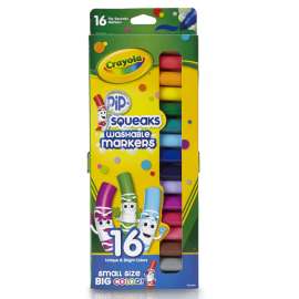 Pip Squeaks Washable Markers, Conical Tip, 16 Count
