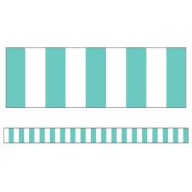 Simply Stylish Turquoise Stripe Straight Borders, 36'