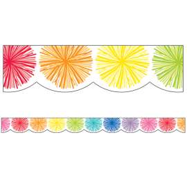 Hello Sunshine Poms Scalloped Borders, 39'