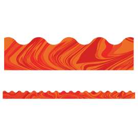 Red Marble Scalloped Borders, 39'