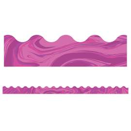 Pink Marble Scalloped Borders, 39'