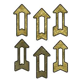 Sparkle + Shine Black and Gold Arrows Cut-Outs