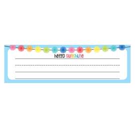 Hello Sunshine Nameplates, 9.5" x 2.875", Pack of 36
