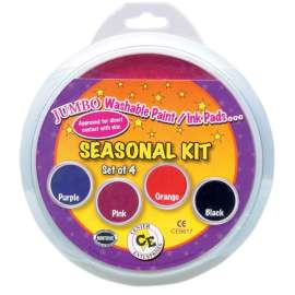 Ready2Learn Jumbo Washable Stamp Pad, Seasonal Kit, Set of 4