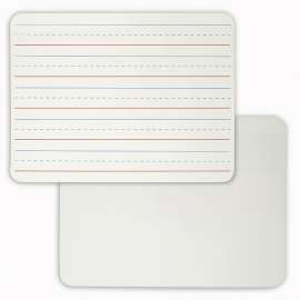 Dry Erase Board, 2-Sided Lined/Plain, 9" x 12", Pack of 6