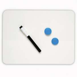 Magnetic Dry Erase Board, 2-Sided Plain, Pack of 4