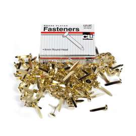 Brass Plated Paper Fasteners, 3/4", 100 Per Box, 20 Boxes
