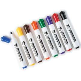 Barrel Style Dry Erase Markers, Assorted Colors, Chisel Tip, 8 Per Pack, 4 Packs