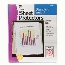 Sheet Protectors, Clear, Pack of 100, Bundle of 2 Packs