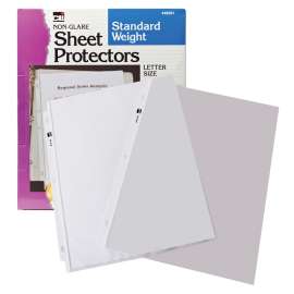 Sheet Protectors, Standard Weight, Letter Size, Non-Glare, 100 Per Box, 2 Boxes