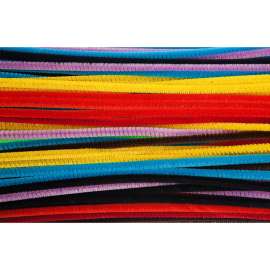 Chenille 6" Stems, Assorted Colors, Pack of 100