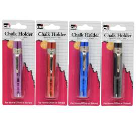 Aluminum Chalk Holder, Assorted Colors, Pack of 6