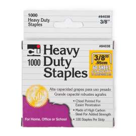 Heavy Duty Staples, 3/8", 1000/box