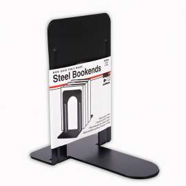 Bookends, 9" Height, Black, 2 Per Pack, 3 Packs