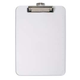 Plastic Clipboard, Letter, Clear, Pack of 6