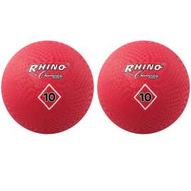 Playground Ball 10", Red, Pack of 2