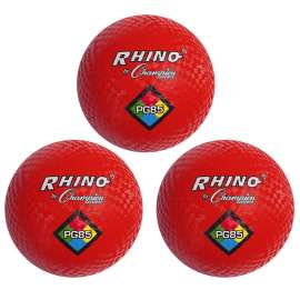 Playground Ball, 8.5", Red, Pack of 3