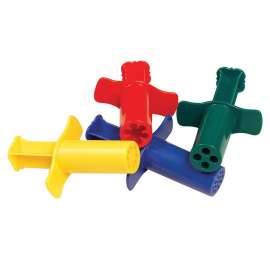 Dough Extruders, 4 Assorted Patterns, Approx. 3", 4 Pieces