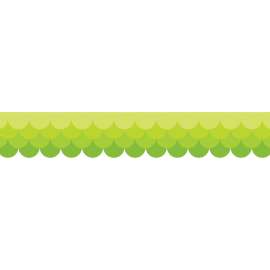 Ombre Lime Green Scallops Borders (Paint)