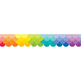 Ombre Rainbow Scallops Borders (Paint)