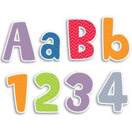 Chevron Solids 4" Designer Letters, 216/Pack