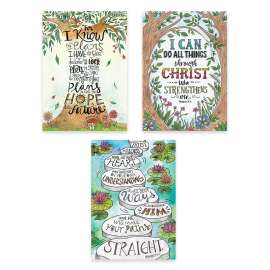 Devotional Bible Verses Rejoice Inspire U Poster 3-Pack