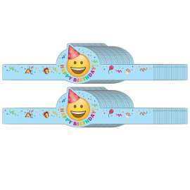 Emoji Fun Happy Birthday Crown, 30 Per Pack, 2 Packs