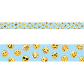 Emoji Fun Mini Emojis Border, 35 Feet