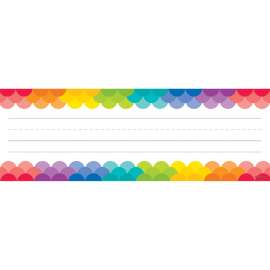 Rainbow Scallops Name Plates, 36/Pack