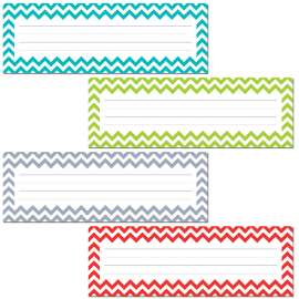 Chevron Solids Name Plates, 36 Per Pack, 6 Packs