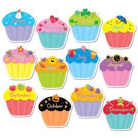 Designer Cut-Outs, Jumbo Cupcakes, 10", 12 Per Pack, 4 Packs